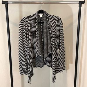 Grey & Black Layered Cardigan